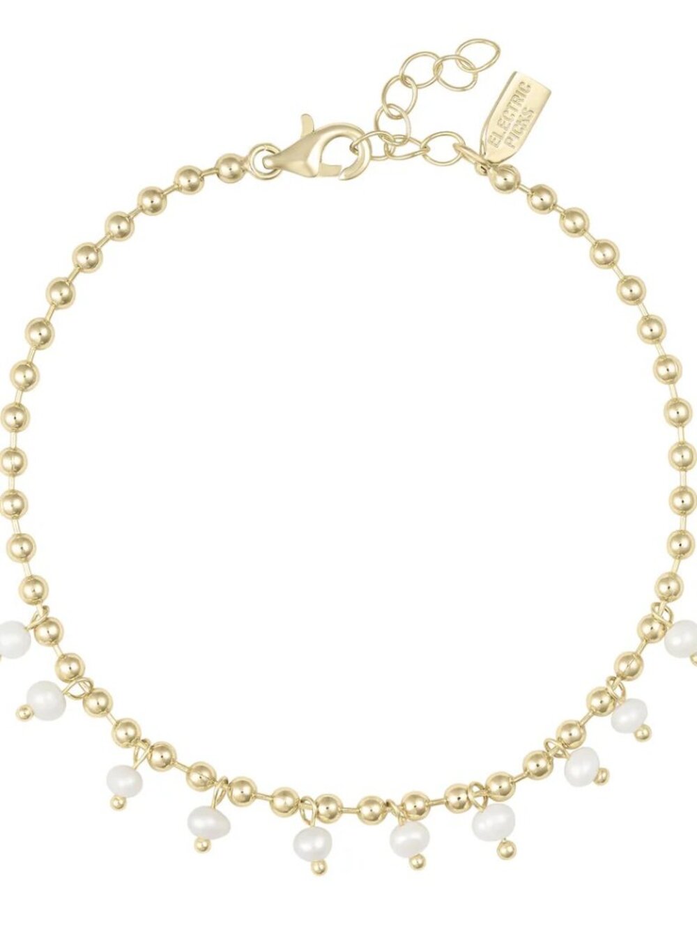 NWT ELECTRIC PICKS Gold Pearl Dainty anklet